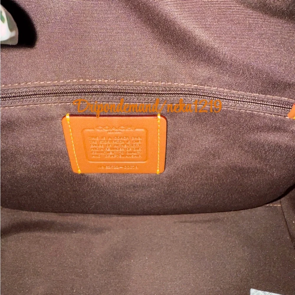 Coach Rowan Large Satchel Bag in Suede - Picture 9 of 15